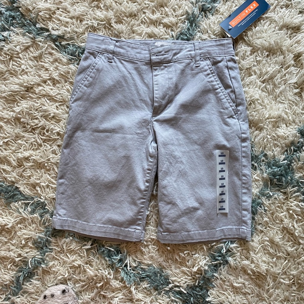 Boys casual light gray shorts